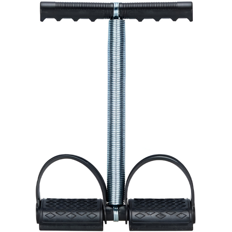 Aparat Extensor Fitness, Portabil, pentru Yoga, Pilates, Aerobic, Gimnastica, Recuperare, Exercitii Abdomen, Picioare, Fese, Coapse, Brate, Piept, Tonifierea Muschilor, Negru/Argintiu