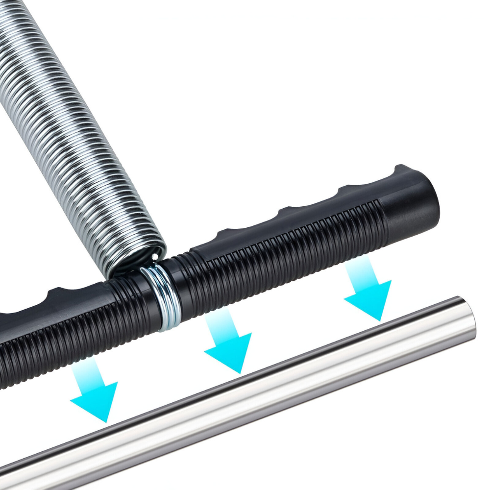 Aparat Extensor Fitness, Portabil, pentru Yoga, Pilates, Aerobic, Gimnastica, Recuperare, Exercitii Abdomen, Picioare, Fese, Coapse, Brate, Piept, Tonifierea Muschilor, Negru/Argintiu