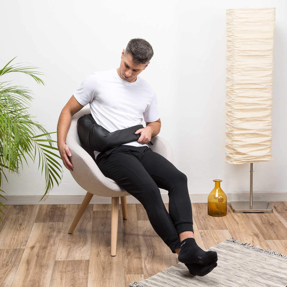 Aparat Profesional pentru Masaj, pentru Relaxare Musculara, Rola de Masaj Shiatsu 3D care Imita Masajul Uman, Functie Incalzire, Reduce Stresul si Oboseala, Amelioreaza Durerile pentru Gat, Umeri, Spate si Picioare, Intensitate Reglabila