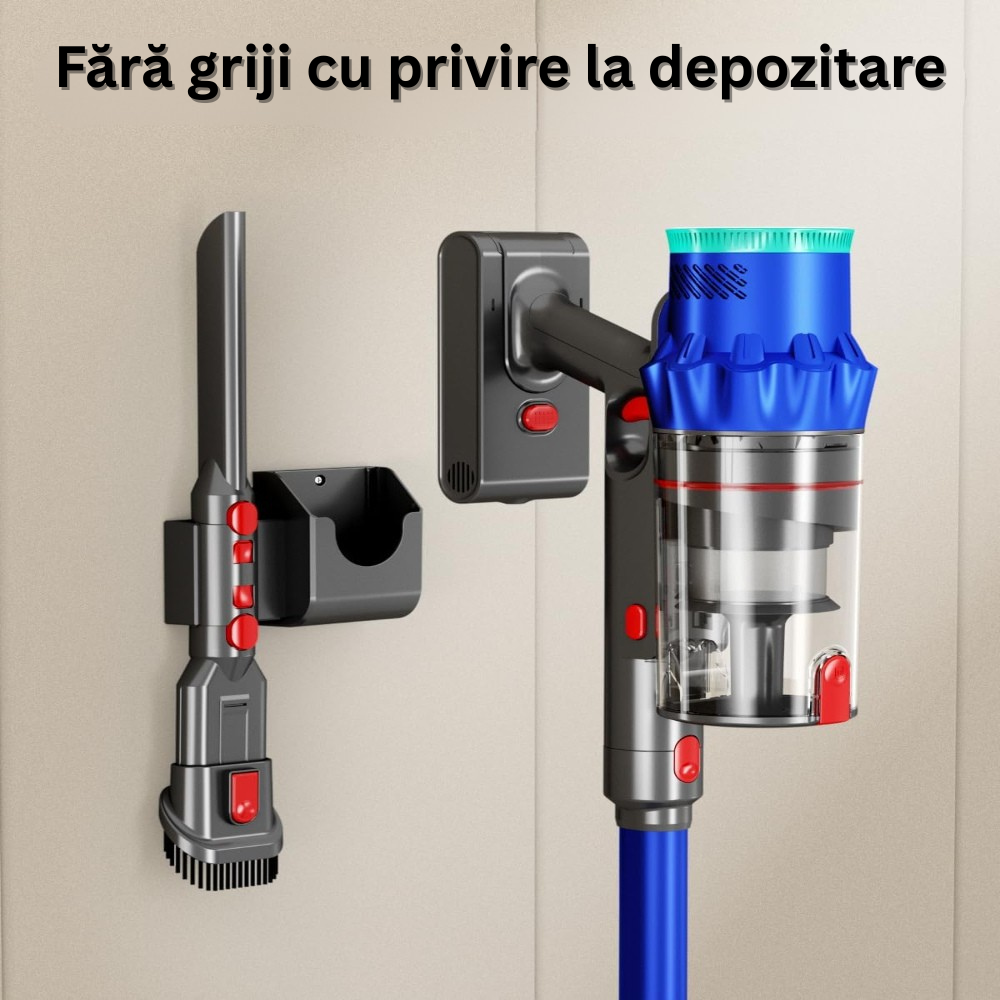 Aspirator Vertical Fara Fir 2in1, 550 W/48000 Pa, 60 Minute Autonomie, Ecran Tactil, Iluminare LED, Aspirator Vertical sau de Mana, Rezervor Praf 1.5 l, pentru Podea, Covor, Gresie, Par de Animale, Suport Perete, 3 Filtre HEPA Incluse, Albastru/Gri