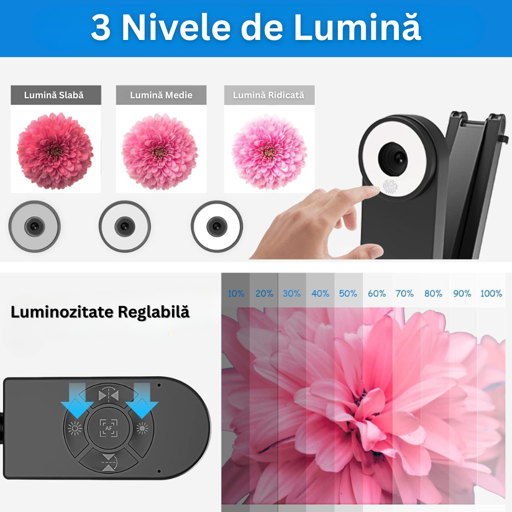 Camera Scanner Documente A4/A3, Rezolutie 4K, 30 FPS, 8 MP, Focalizare Automata, Microfon Dublu, Iluminare LED, Brat Pliabil, Inregistrare Video, Predare Online, Compatibil cu Windows, Mac OS, Chromebook, Conectare USB 2.0, Adaptor Type-C 