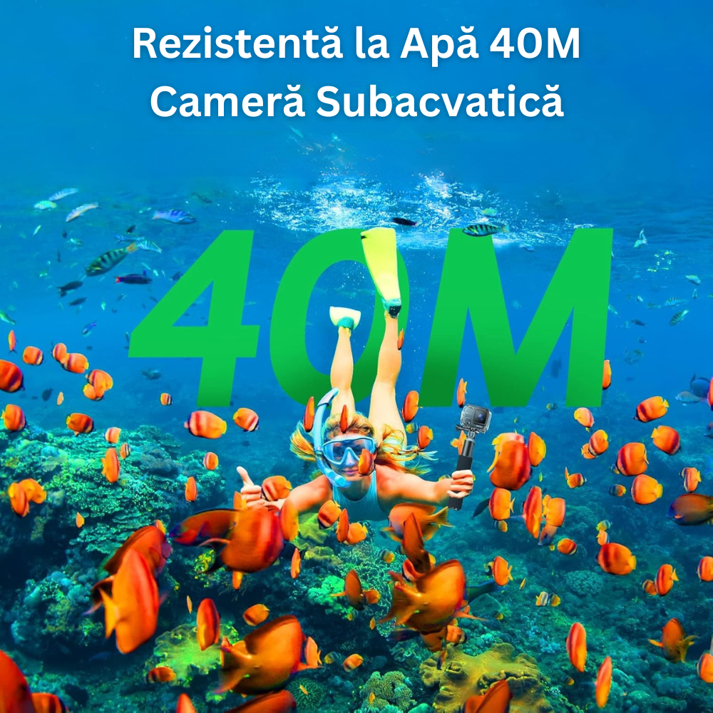 Camera Video Sport WiFi SF230, cu Telecomanda, Rezolutie 4K/30FPS/20MP, Ecran LCD HD 2.0”, Unghi Reglabil 170°, Rezistenta la Apa 40M, Stabilizare Imagine EIS, Microfon, Time Lapse, Slow Motion, Mod Auto, Accesorii de Prindere, 2 Baterii