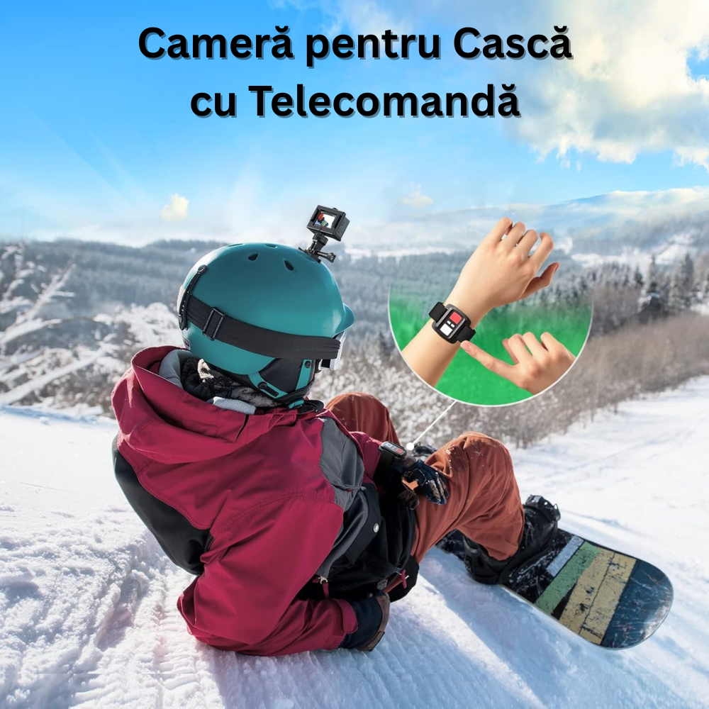 Camera Video Sport WiFi SF230, cu Telecomanda, Rezolutie 4K/30FPS/20MP, Ecran LCD HD 2.0”, Unghi Reglabil 170°, Rezistenta la Apa 40M, Stabilizare Imagine EIS, Microfon, Time Lapse, Slow Motion, Mod Auto, Accesorii de Prindere, 2 Baterii