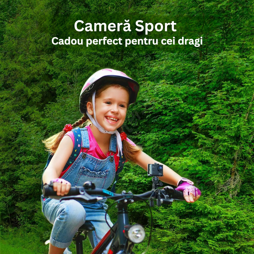 Camera Video Sport WiFi SF230, cu Telecomanda, Rezolutie 4K/30FPS/20MP, Ecran LCD HD 2.0”, Unghi Reglabil 170°, Rezistenta la Apa 40M, Stabilizare Imagine EIS, Microfon, Time Lapse, Slow Motion, Mod Auto, Accesorii de Prindere, 2 Baterii