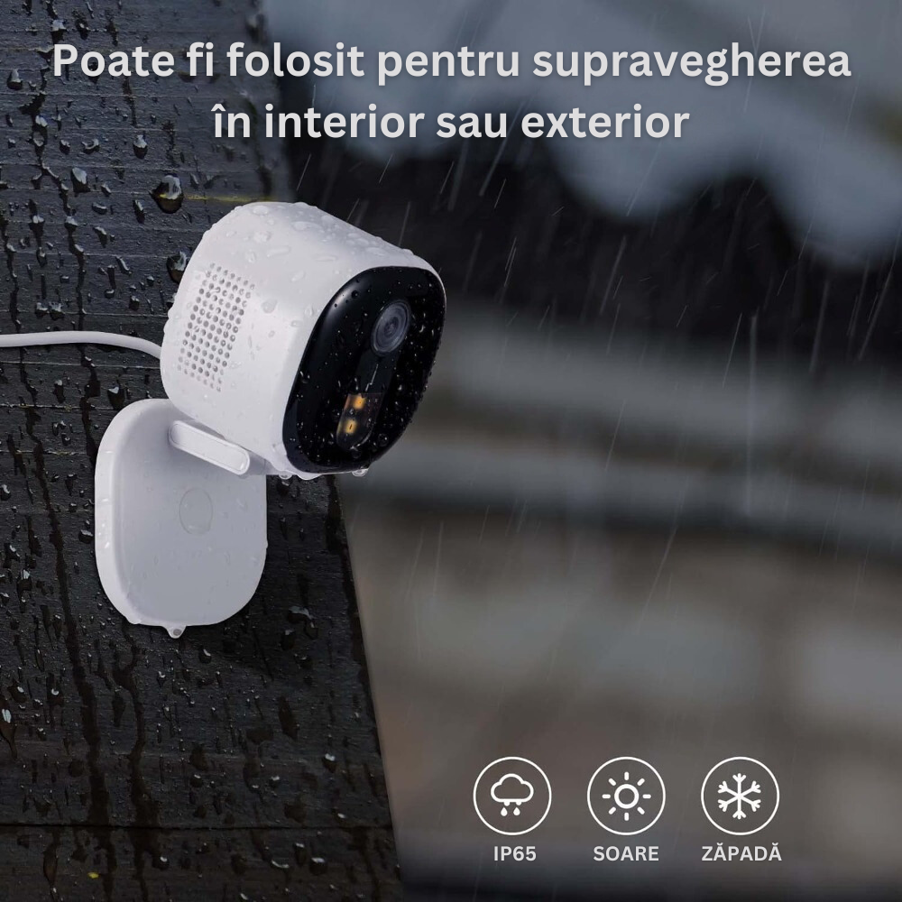 Camera de Supraveghere WIFI, 2K QHD, 4MP, Night Vision Color 4CCT, Lum ...