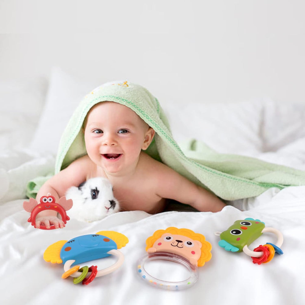 Carusel Muzical Patut Bebelusi, Control prin Telecomanda, Proiector cu Lumini, 4 Jucarii Detasabile, Rotire 360°, 40 Cantece de Leagan/Melodii Calmante, Functie Timmer, Volum Reglabil, Somn Linistit, Fixare, Roz