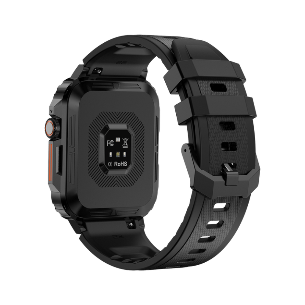 Ceas Smartwatch, Ecran 1.95" HD, Inteligent, Fitness, Sport, Rezistent Apa IP68, Smart, Notificari, Wireless, Apel Bluetooth 5.2, Monitorizare Somn, Pasi, Ritm Cardiac, Nivel Oxigen, Tensiunea Arteriala, Cablu USB Magnetic Inclus, Negru