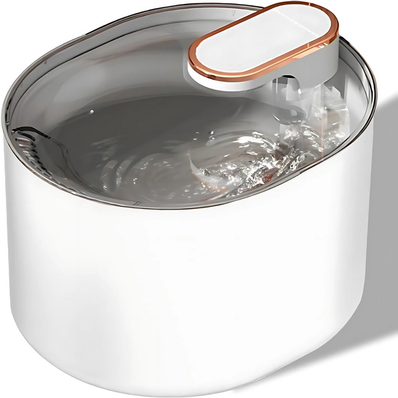 Dispenser Apa Automat, tip Fantana pentru Pisici si Caini, cu Purificare si Filtrare prin Carbune Activ, Silentios, Cablu USB Inclus, 3L, Alb