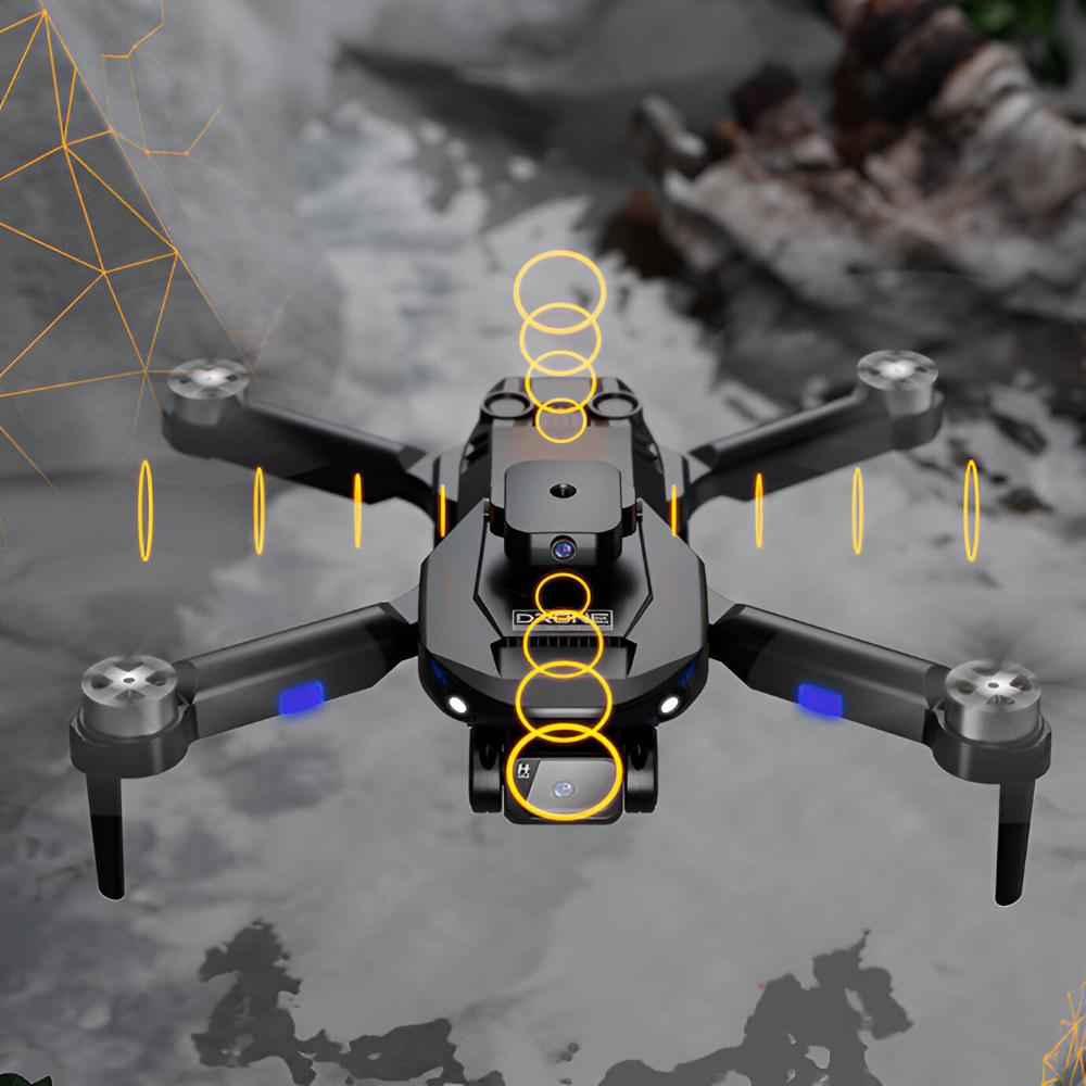 Drona cu Telecomanda F196, Camera Video, WiFi, Evitare Inteligenta a Obstacolelor, Mentinerea Altitudinii, Rotire 360°, Pliabila, Aplicatie Telefon Mobil, Incarcare USB, Geanta de Transport, 2 Baterii Incluse, Negru