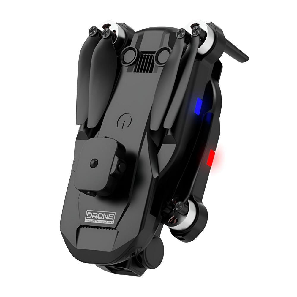 Drona cu Telecomanda F196, Camera Video, WiFi, Evitare Inteligenta a Obstacolelor, Mentinerea Altitudinii, Rotire 360°, Pliabila, Aplicatie Telefon Mobil, Incarcare USB, Geanta de Transport, 2 Baterii Incluse, Negru