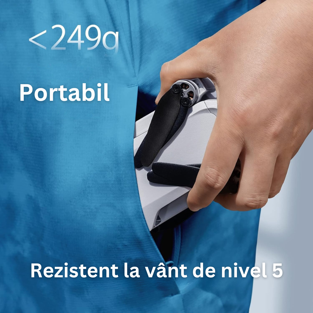 Drona cu Telecomanda SE, Camera 4K/30fps, Senzor Sony de 12MP, WiFi, GPS, Retur Automat, Rezistenta la Vant, Transmisie 4KM, Viteza 16m/s, Autonomie 62 min, Pliabila, Aplicatie Telefon Mobil, Incarcare USB, Geanta de Transport, 2 Baterii Incluse, Gri