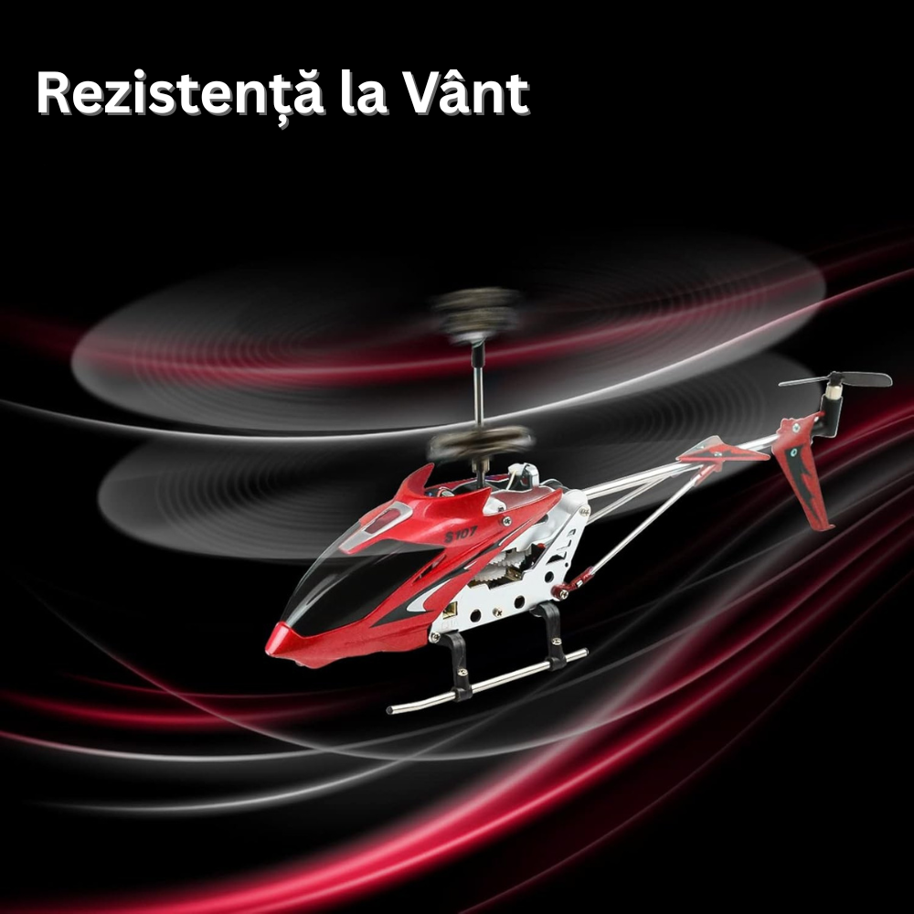 Elicopter cu Telecomanda S107G, Sistem de Stabilizare Giroscop, 3 Canale de Control, Elice Flexibile, Rezistent la Cazaturi si Vant, din Aluminiu/ABS, Incarcare USB, pentru Copii si Adulti, Multicolor