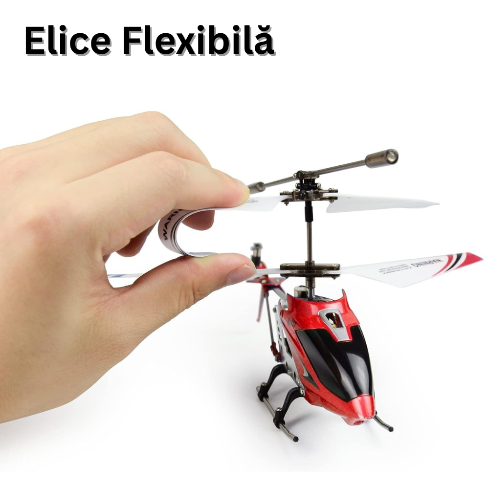 Elicopter cu Telecomanda S107G, Sistem de Stabilizare Giroscop, 3 Canale de Control, Elice Flexibile, Rezistent la Cazaturi si Vant, din Aluminiu/ABS, Incarcare USB, pentru Copii si Adulti, Multicolor