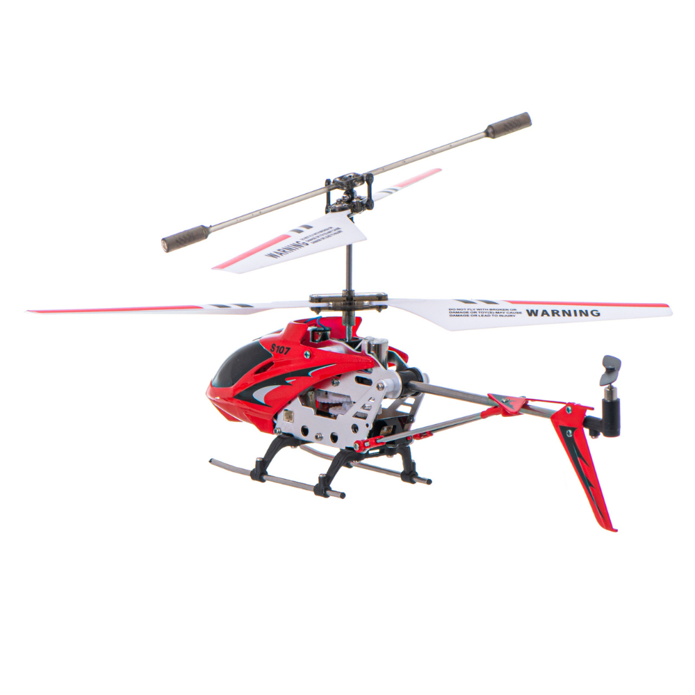 Elicopter cu Telecomanda S107G, Sistem de Stabilizare Giroscop, 3 Canale de Control, Elice Flexibile, Rezistent la Cazaturi si Vant, din Aluminiu/ABS, Incarcare USB, pentru Copii si Adulti, Multicolor