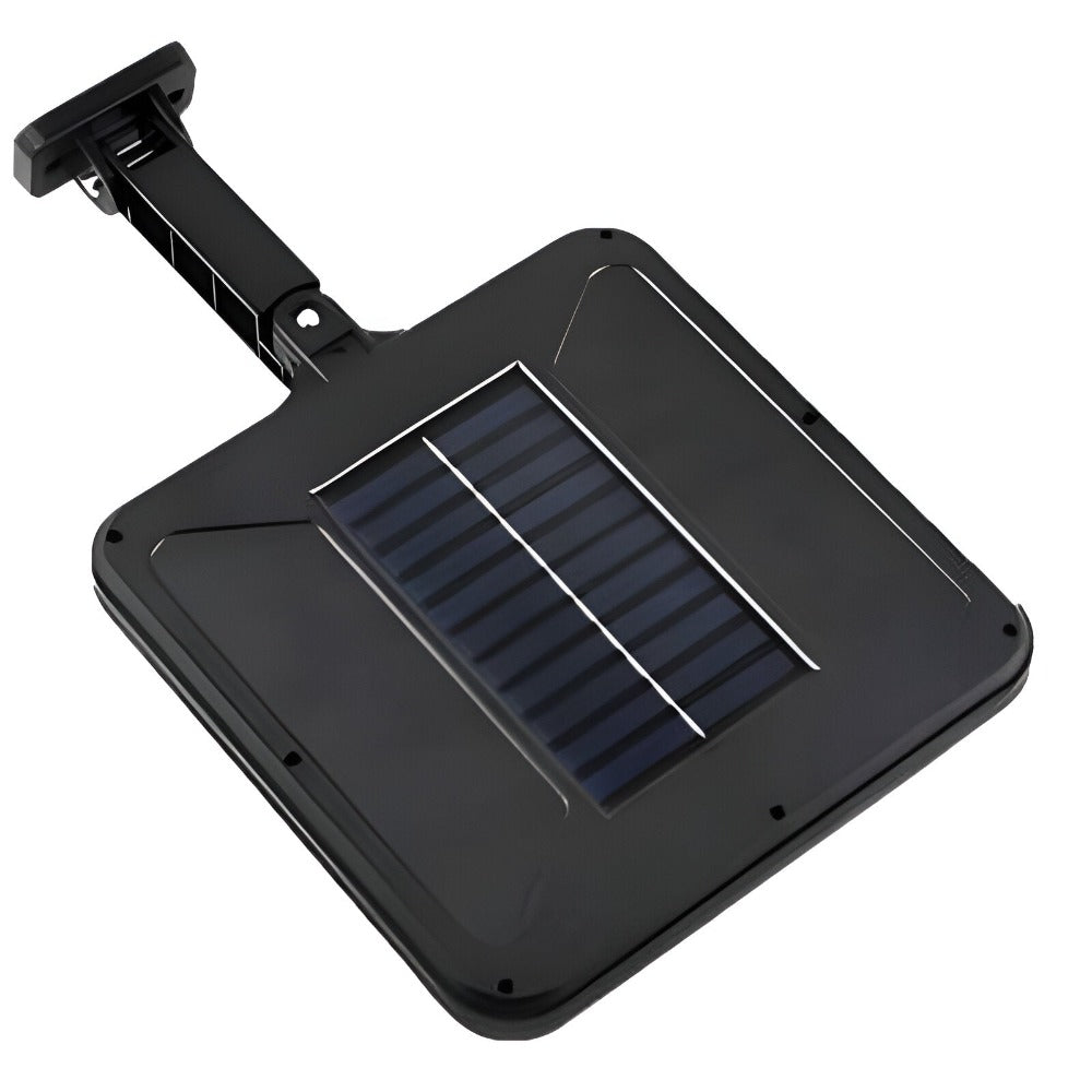 Lampa Solara, cu Panou Solar Incorporat, 220 LED SMD, Telecomanda, cu Senzori de Amurg, Miscare si Lumina, Brat de Montare, Rezistenta la Apa IP65, 3 Moduri Functionare, Kit de Montaj Inclus, Negru