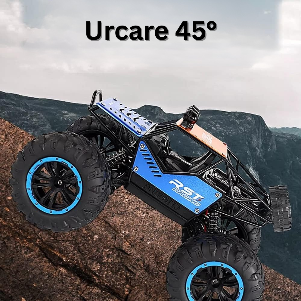 Masina Off-Road 4x4 cu Telecomanda RC, Anvelope Mari, Amortizoare, Bara de Protectie, Lumina LED, Controler 2.4 GHz, Baterie Reincarcabila, Jucarie Interactiva, pentru Copii, Baieti si Fete, + 3 ani, Cablu Inclus, 21 x 15 x 14 cm, Multicolor