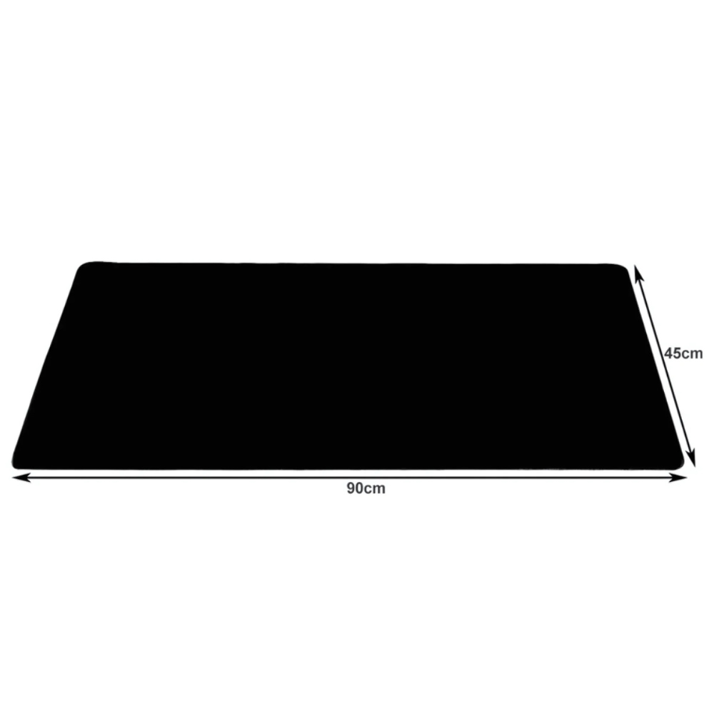 Mousepad Mare Cauciucat pentru Gaming, Birou, Office, Antiderapant, Cusaturi Anti-Rupere, Waterproof, model Simplu, 90 x 45cm, Negru Mat
