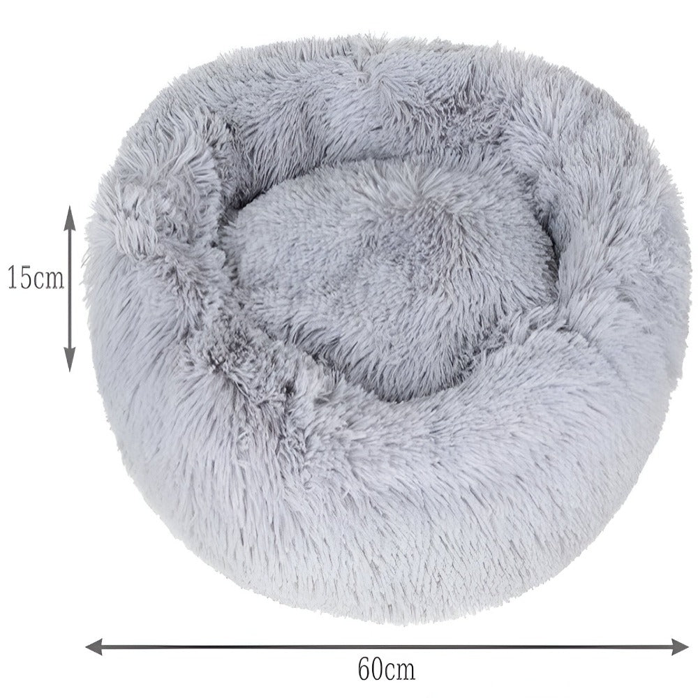 Pat Culcus pentru Caini sau Pisici, Captusit, Moale, Confortabil, Calduros, Durabil, Impermeabil, Baza Anti-alunecare, 60 cm, Gri