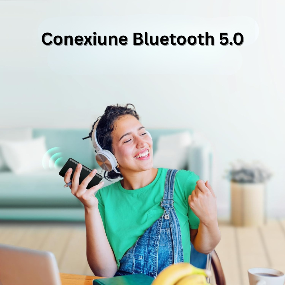 Player MP3/MP4 cu Touchscreen, Ecran 4 inch, Bluetooth 5.0, 80GB Memorie, Suporta Card SD pana la 128GB, Difuzor, Sunet HiFi, Radio FM, E-book Reading, Reportofon, Alarma, Calculator, Cronometru, Portabil, USB-C, Casti Incluse, Negru