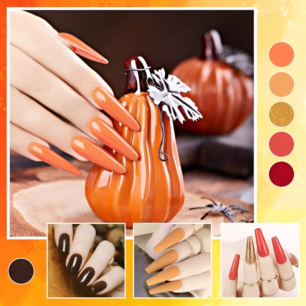 Set de Manichiura cu Gel UV, 6 x Gel Color, Baza, Strat Superior, Mat si Lucios, Nuante Naturale, Non-Toxice, Multicolor