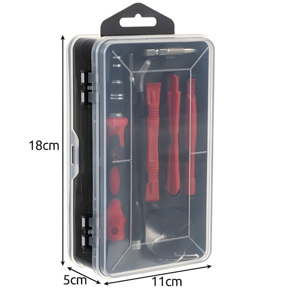 Set Surubelnite de Precizie 110 in 1, 98 Biti, pentru Electronice, Electrocasnice, Mobilier, Telefoane, Macbook, iMac, iPhone, Flexibila, cu Ventuza, Penseta, Magnetizare, Maner Ergonomic si Carcasa Depozitare, Negru/Rosu
