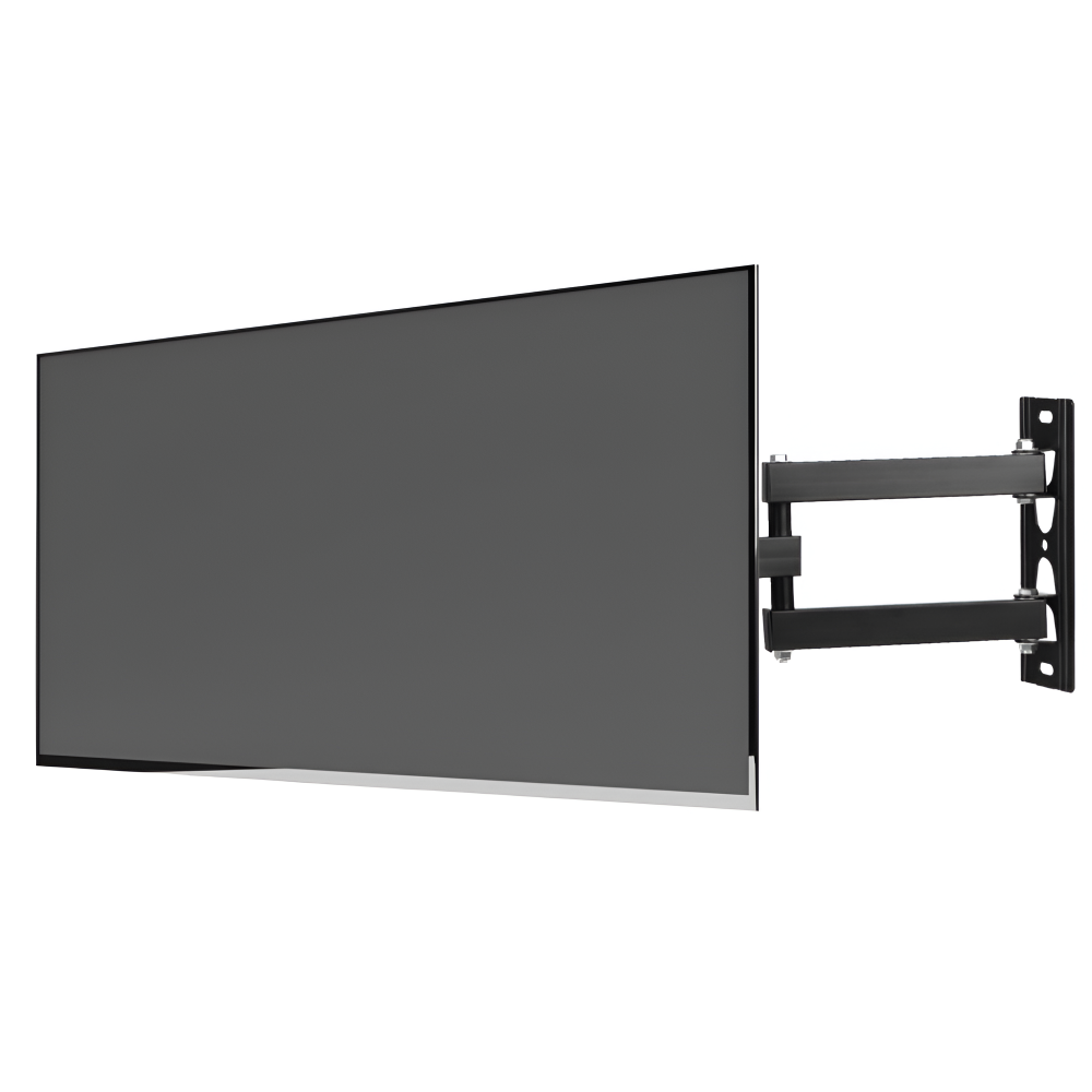 Suport TV de Perete cu Brat, Reglabil Vertical, Orizontal, pentru Monitoare LED, LCD, PC, Plasma, Aplicare Universala, Incluse Elemente de Montare, 22kg, 14"-55" (36cm-140cm), Negru