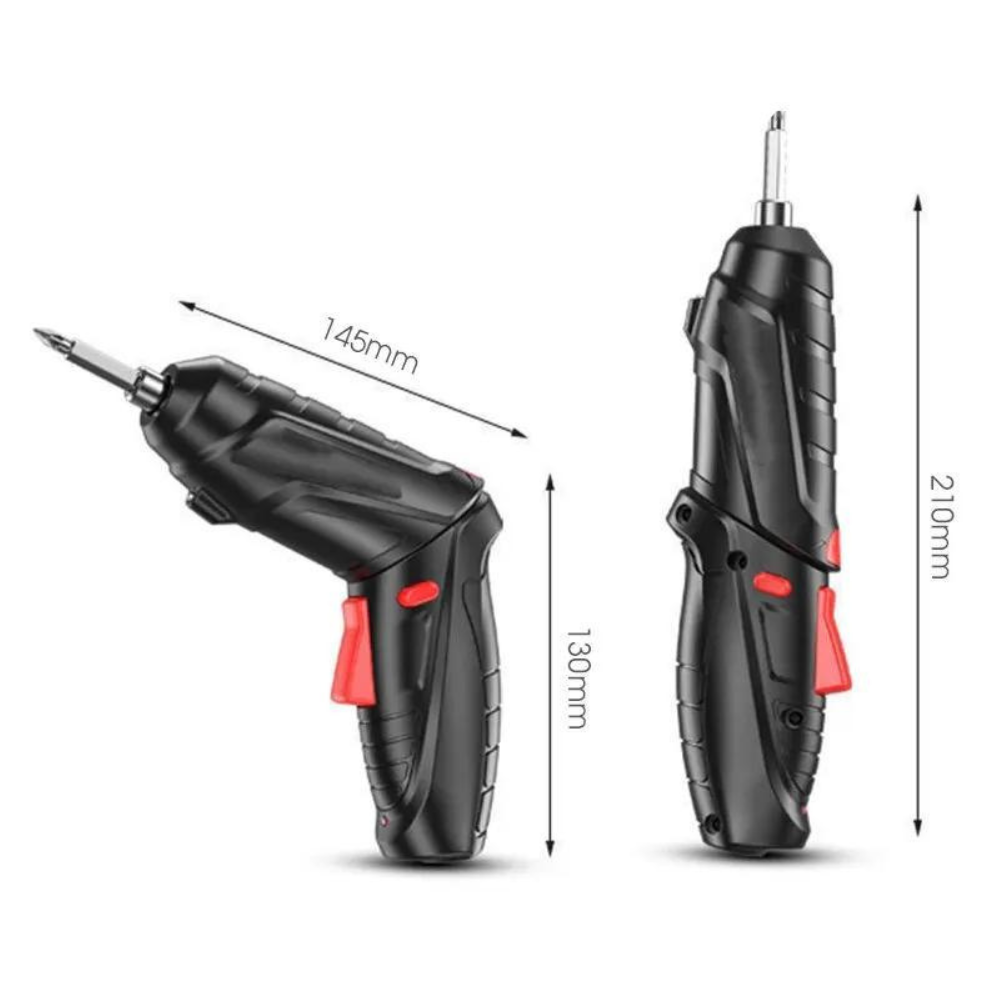 Surubelnita Electrica Fara Fir, cu Lumina LED, 2 Moduri de Functionare, pentru Insurubare si Desurubare, 1800mAh, 250 RPM, Cablu USB Inclus, Negru/Rosu