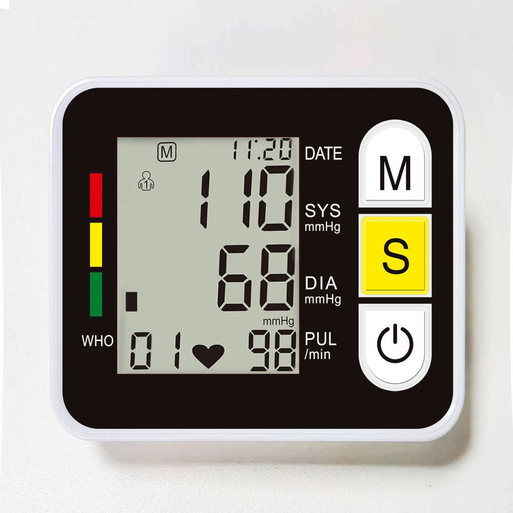 Tensiometru de Incheietura, Afisaj LED cu Caractere Mari, Auto-Masurare, Detectare Puls Neregulat, Validat Clinic, Oscilometric, Memorie pentru Ultima Valoare Masurata, Manseta Reglabila, Portabil, Carcasa de Protectie Inclusa, Multicolor