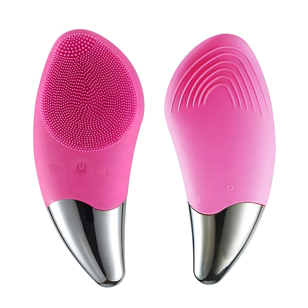 Dispozitiv de Curatare Faciala, 4 Niveluri de Vibratie, Impermeabil IPX7, din Silicon, Hipoalergenic, Portabil, pentru Masaj, Indepartarea Machiajului, Stimuleaza Circulatia Sangelui, Curatarea Fetei si Tenului, Cablu Incarcare Inclus, Roz