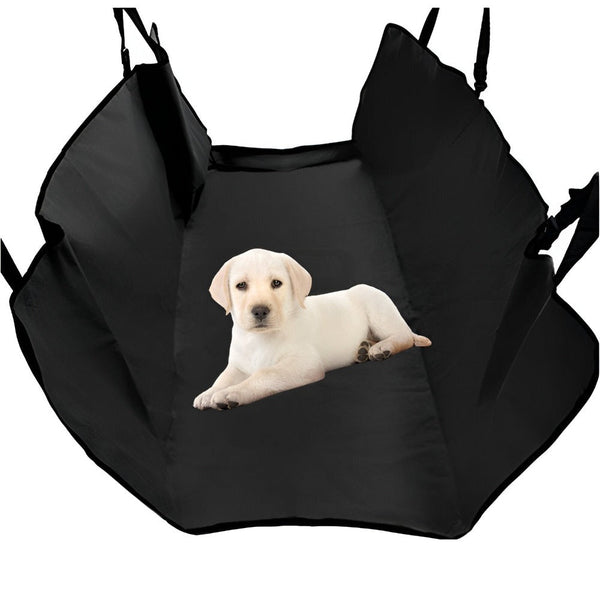 Husa Auto Bancheta, pentru Protectie si Transport Animale, Caini si Pisici, Sectiuni Laterale tip Hamac, Impermeabila, Antizgarieturi, Usor de Utilizat si de Curatat, Universala, 144 x 144 cm, Negru