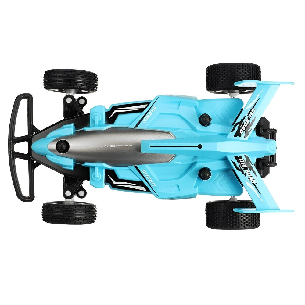 Masina Off-Road cu Telecomanda RC, Curse de Viteza pentru Copii, Sunete Interactive, Cauciucuri Rezistente, Controler 2.4 GHz, Baterie Reincarcabila, Cablu Inclus, 1:20, 19 x 12 x 9 cm, Multicolor