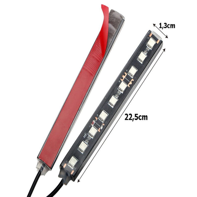 Set 2 x Iluminare Ambientala Auto Banda LED RGB, Interior Masina, 4 Be ...