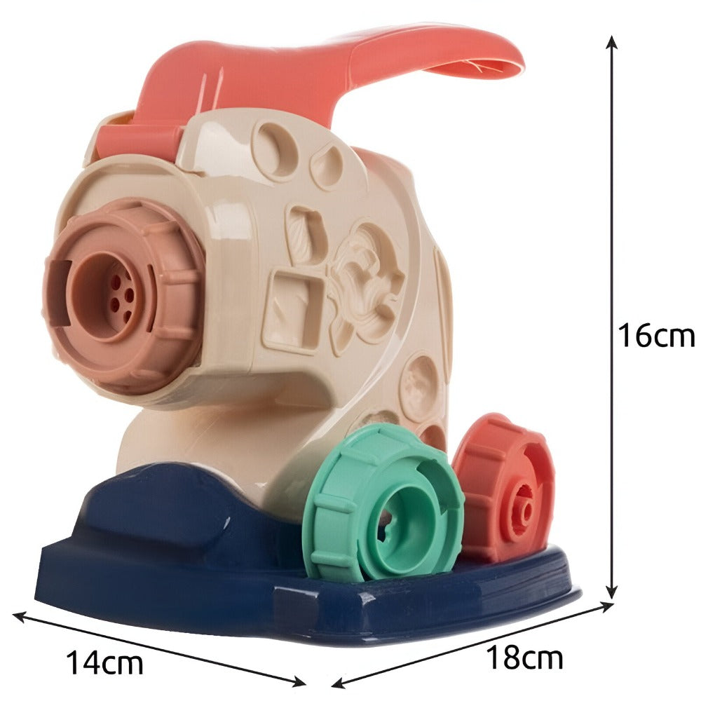 Set Creativ Plastilina Masina de Tocat, Instrumente de Modelare Multiple, 10 Culori Diferite de Pasta Modelatoare, Jucarie Educativa, Interactiva, pentru Copii, 3 ani+, Multicolor