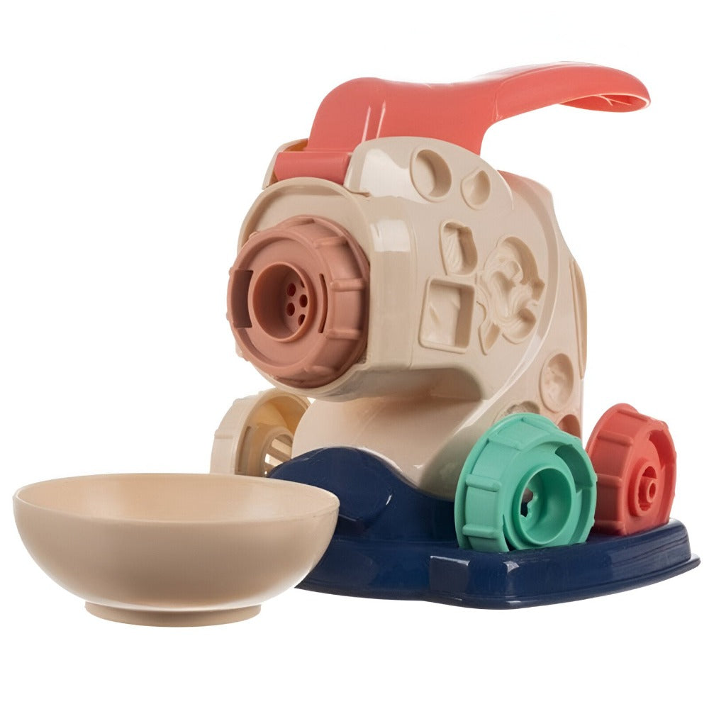 Set Creativ Plastilina Masina de Tocat, Instrumente de Modelare Multiple, 10 Culori Diferite de Pasta Modelatoare, Jucarie Educativa, Interactiva, pentru Copii, 3 ani+, Multicolor