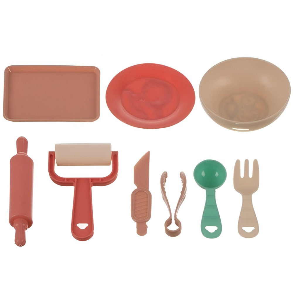 Set Creativ Plastilina Masina de Tocat, Instrumente de Modelare Multiple, 10 Culori Diferite de Pasta Modelatoare, Jucarie Educativa, Interactiva, pentru Copii, 3 ani+, Multicolor