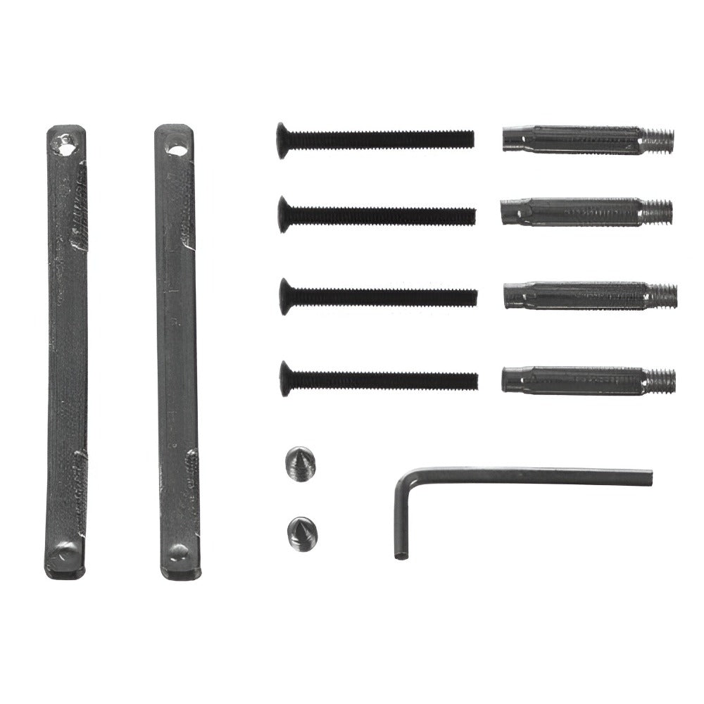 Set Maner Usa Interior, cu Rozeta Cheie, Reversibil, Universal, Silentios, Reglabil, Elegant, Rezistent, din Aluminiu/Fier, pentru Living, Dormitor, Bucatarie, Baie, Accesorii Montare Incluse, 140 x 53 mm, Negru Mat
