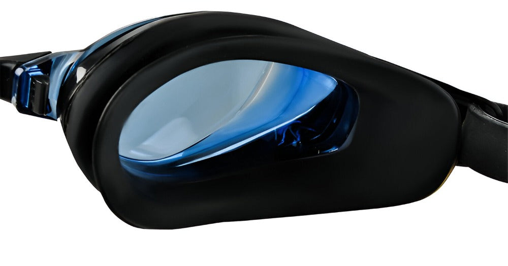 Set de Inot, Ochelari Anti-Aburire si Protectie UV, Lentile Oglinda Polarizate, Dopuri Urechi Moi Ajustabile, Cleste Nas, pentru Profesionisti si Amatori, Marime Curea Reglabila 36-40 cm, Unisex, Carcasa Depozitare Inclusa, Negru